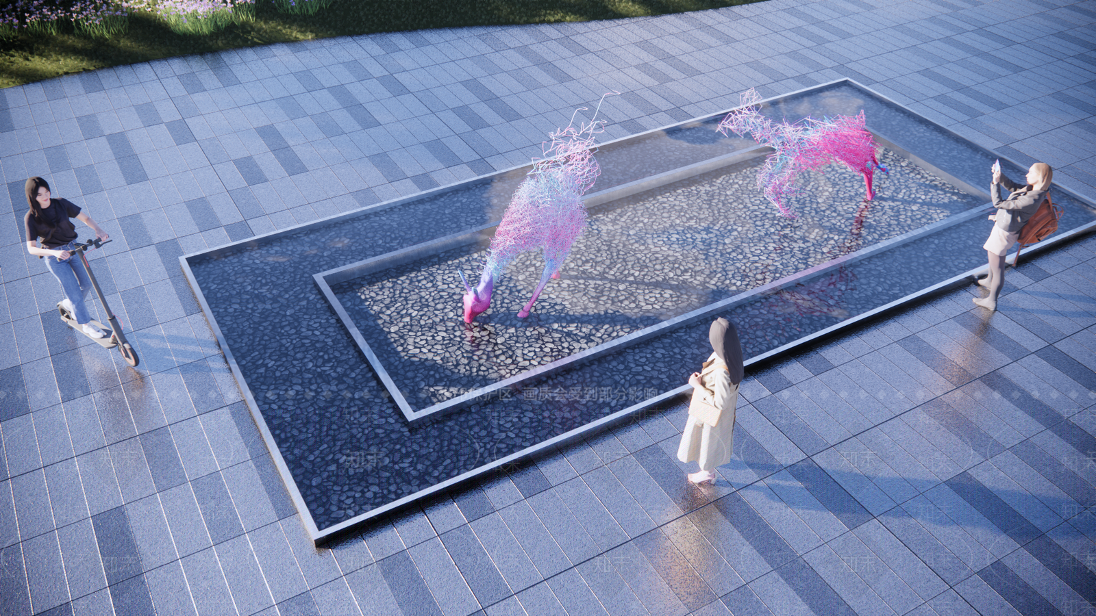 现代小鹿抽象雕塑小品SU模型下载【ID:1152382032】