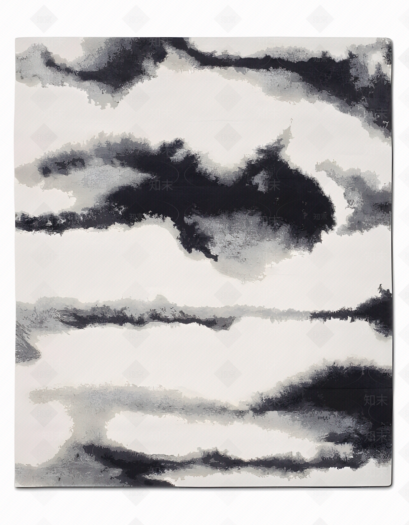 新中式水墨地毯贴图下载【ID:1152382191】