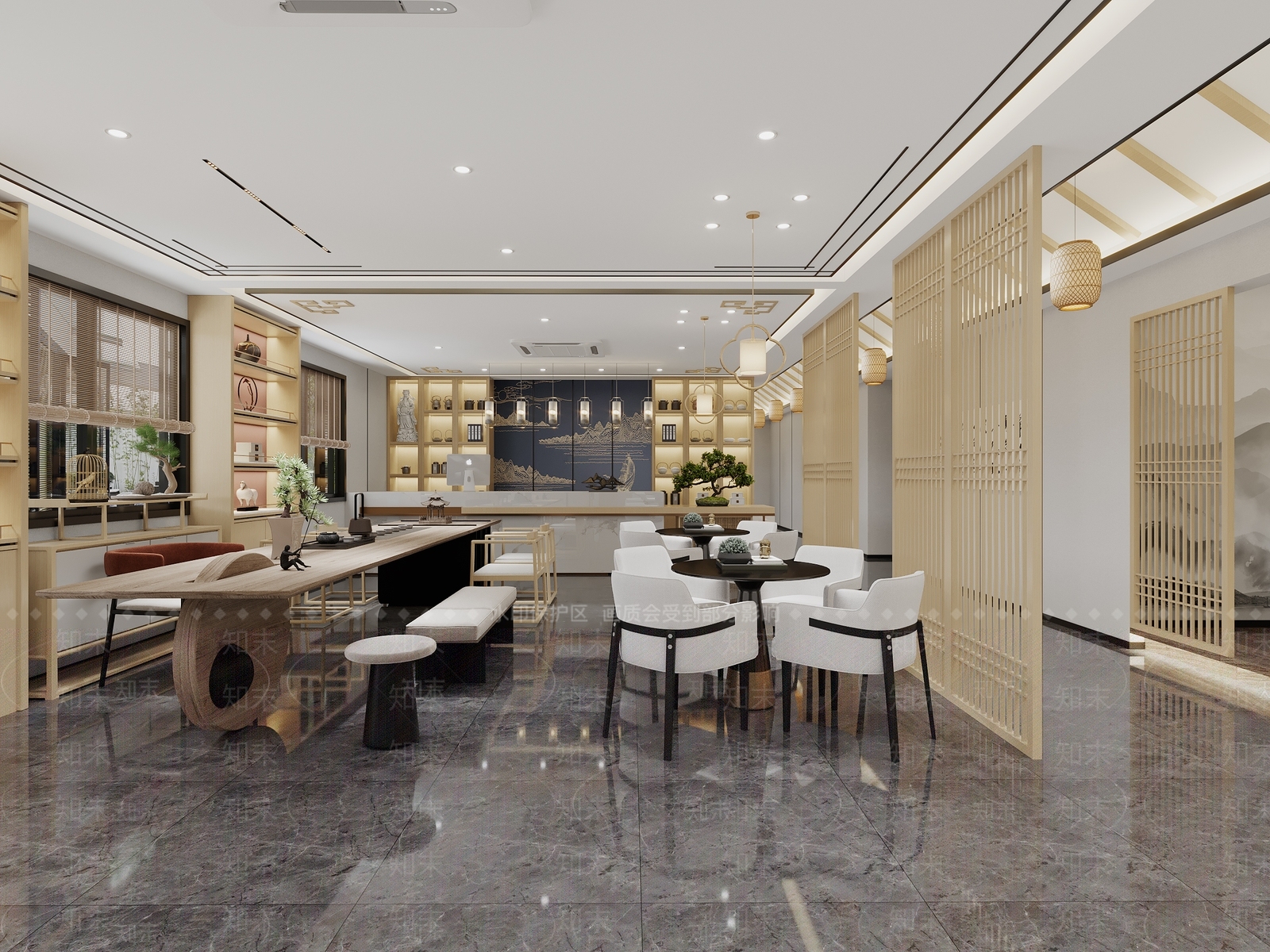 新中式茶馆3D模型下载【ID:1152382377】