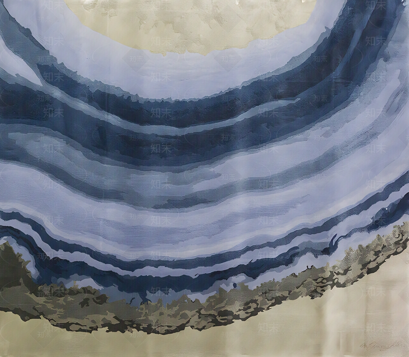 新中式蓝灰色简单玛瑙纹理图案地毯贴图下载【ID:1152382881】