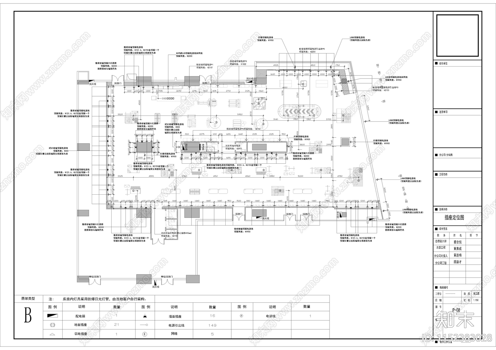 商业鞋服店铺空间cad施工图下载【ID:1152383028】