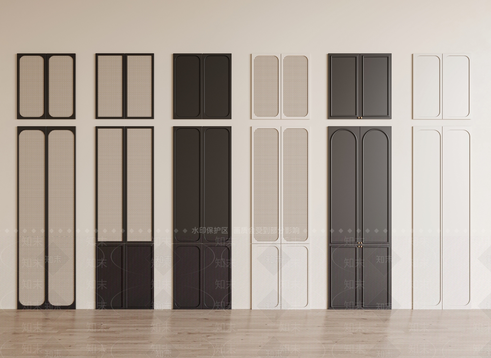 法式门板3D模型下载【ID:1152510773】