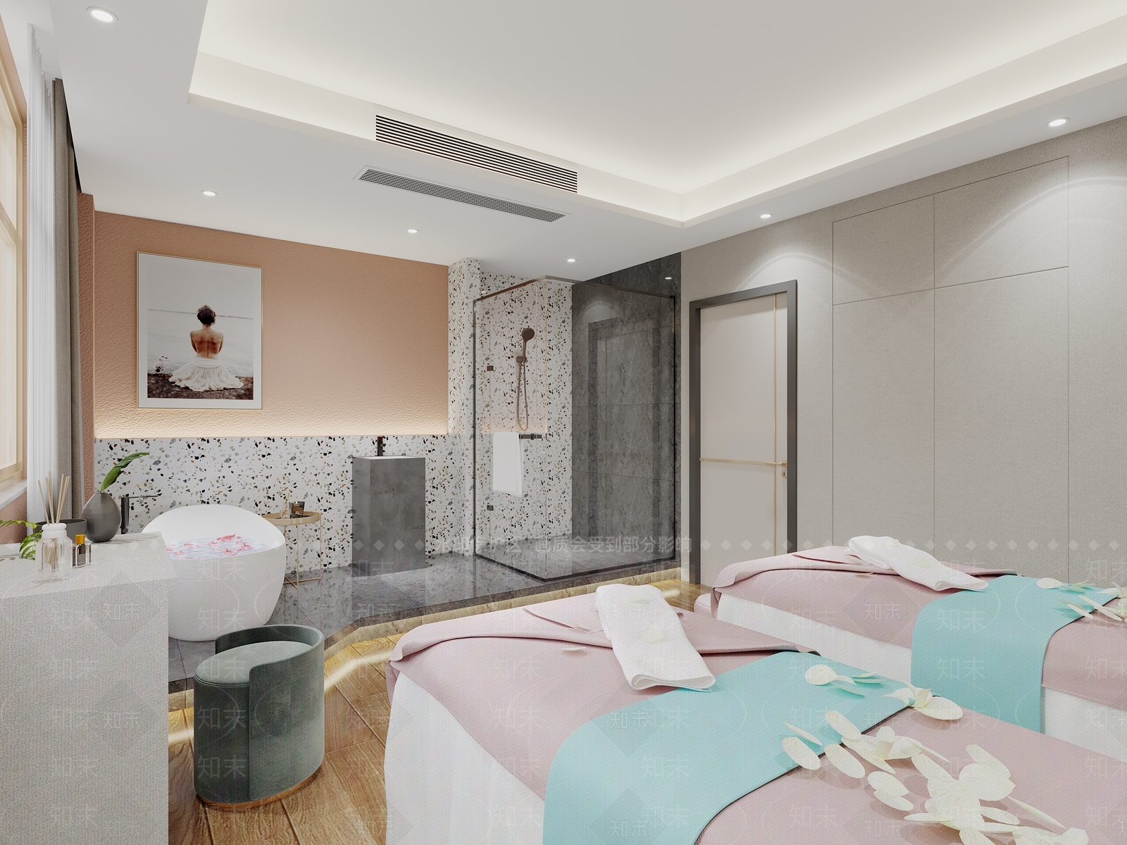 现代美容SPA店3D模型下载【ID:1152386623】