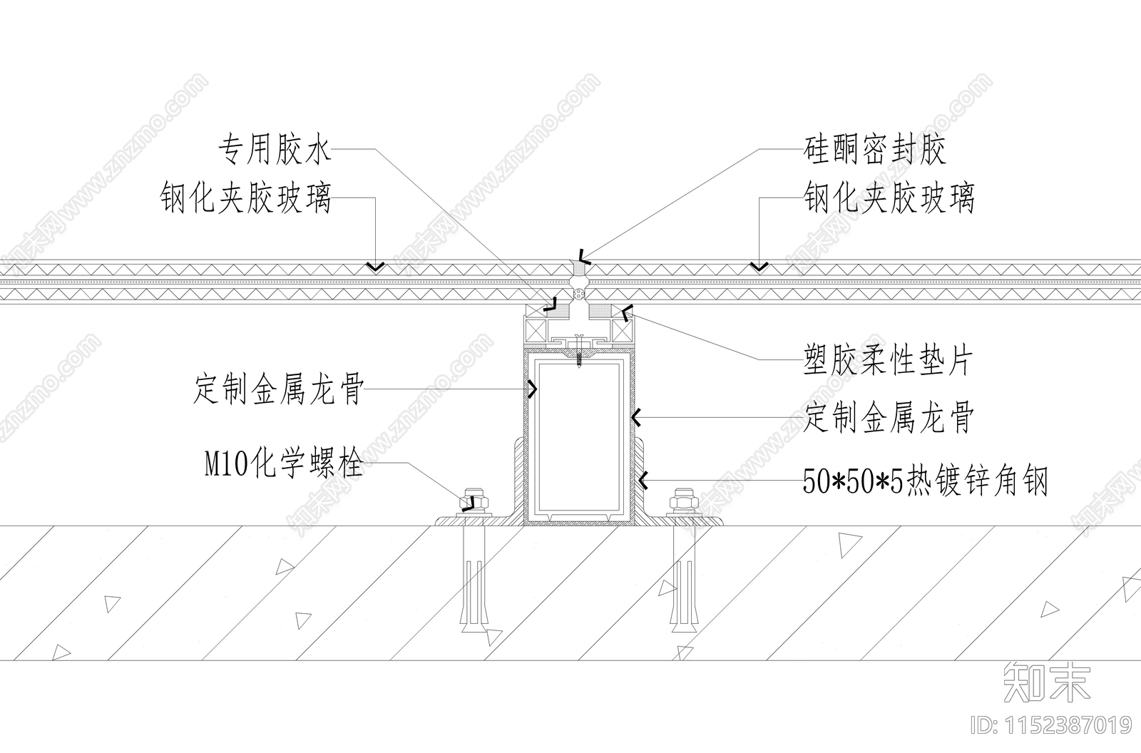 架空玻璃地面节点图施工图下载【ID:1152387019】