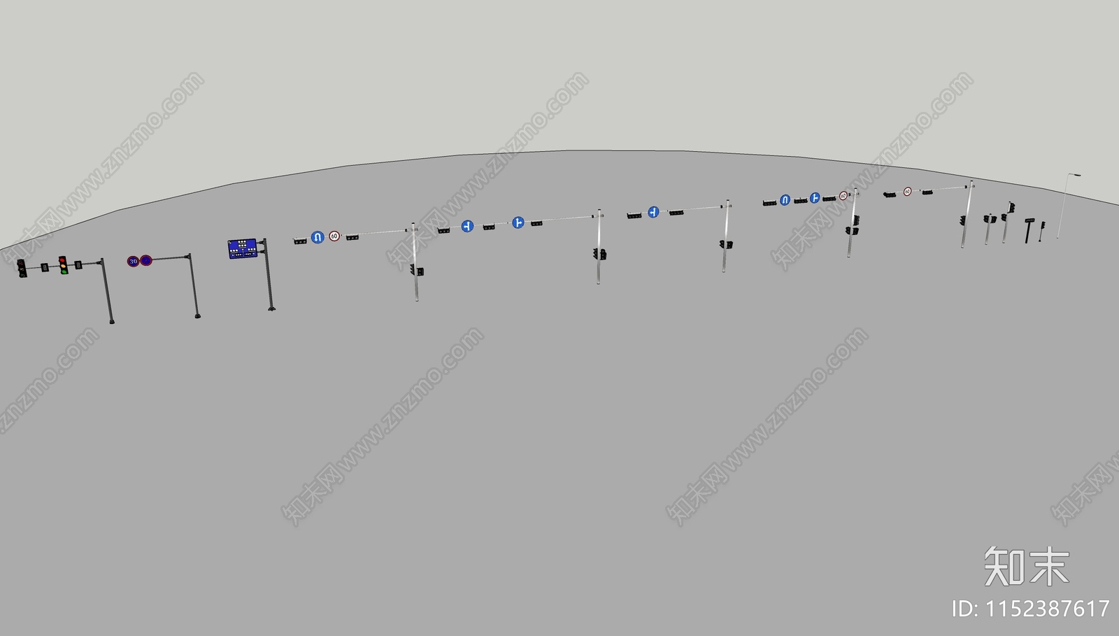 交通信号灯SU模型下载【ID:1152387617】