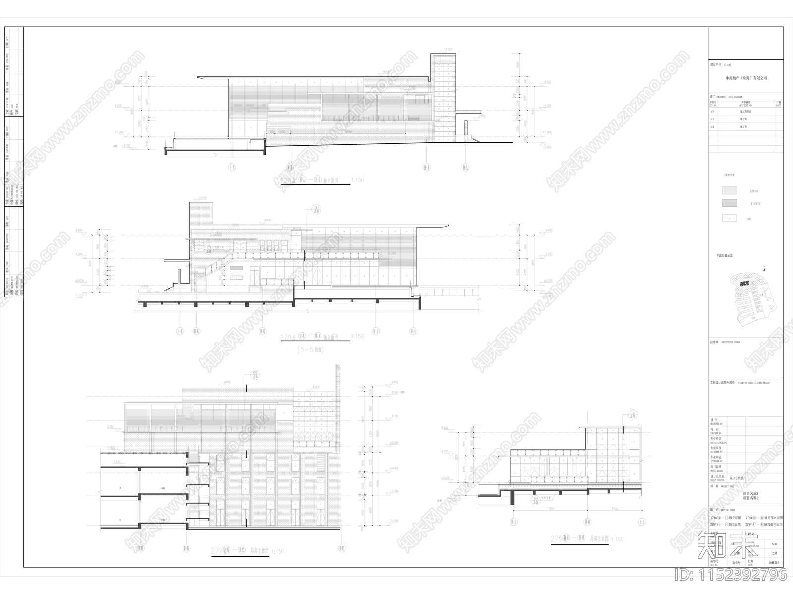 珠海某会所建cad施工图下载【ID:1152392796】