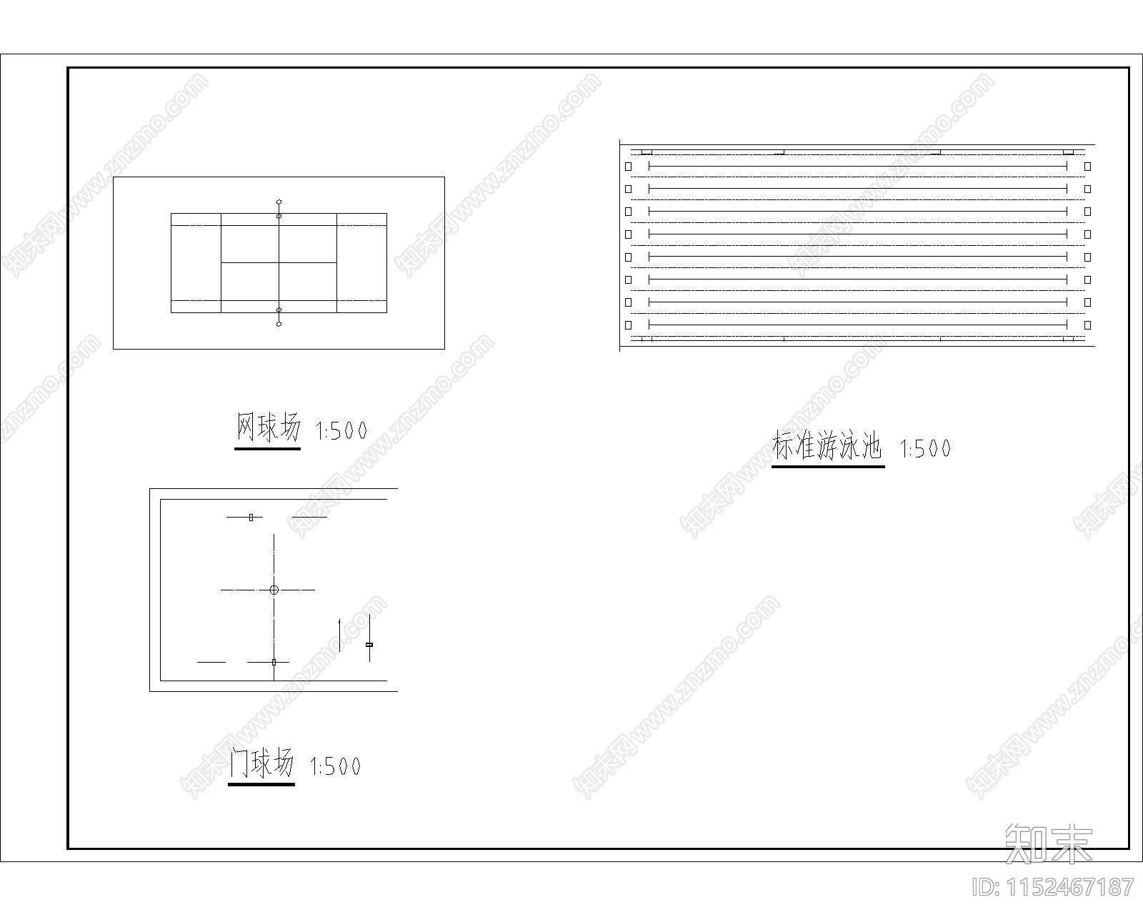 体育设施cad施工图下载【ID:1152467187】