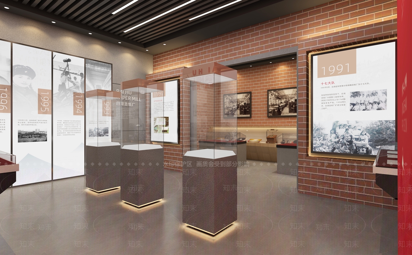 现代党建展厅SU模型下载【ID:1152401298】