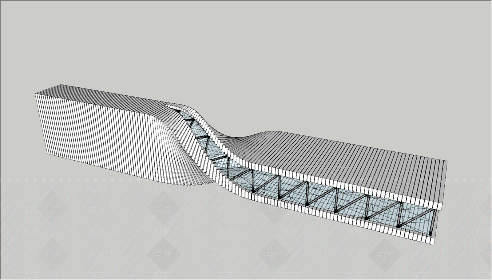 现代扭体博物馆SU模型下载【ID:1152473965】
