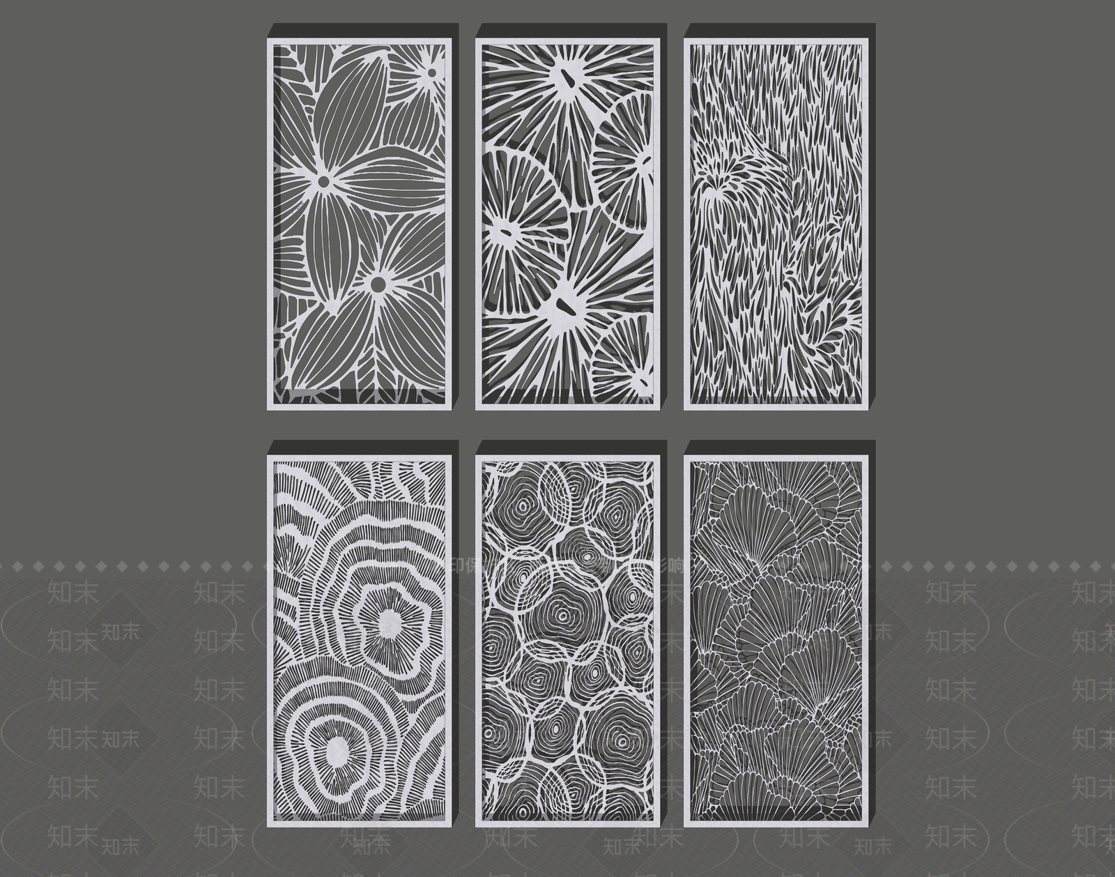 现代植物镂空隔断SU模型下载【ID:1152406773】