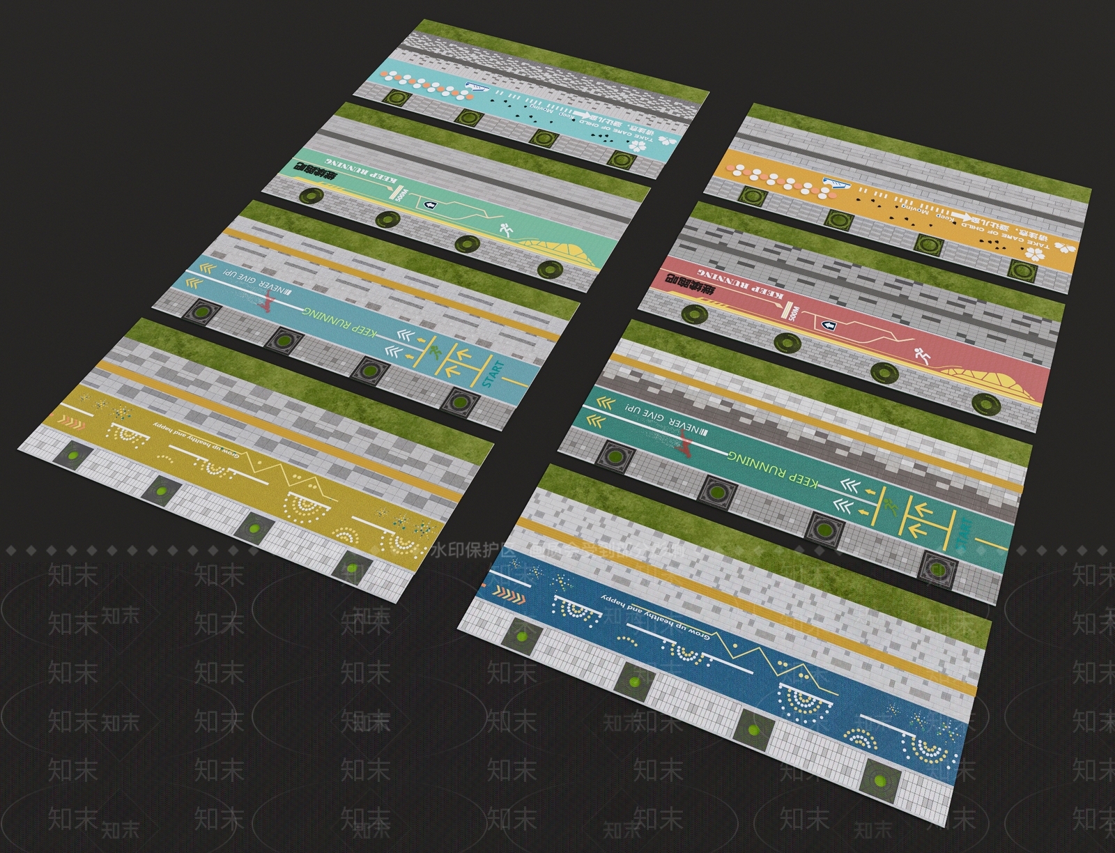 现代人行道SU模型下载【ID:1152414383】