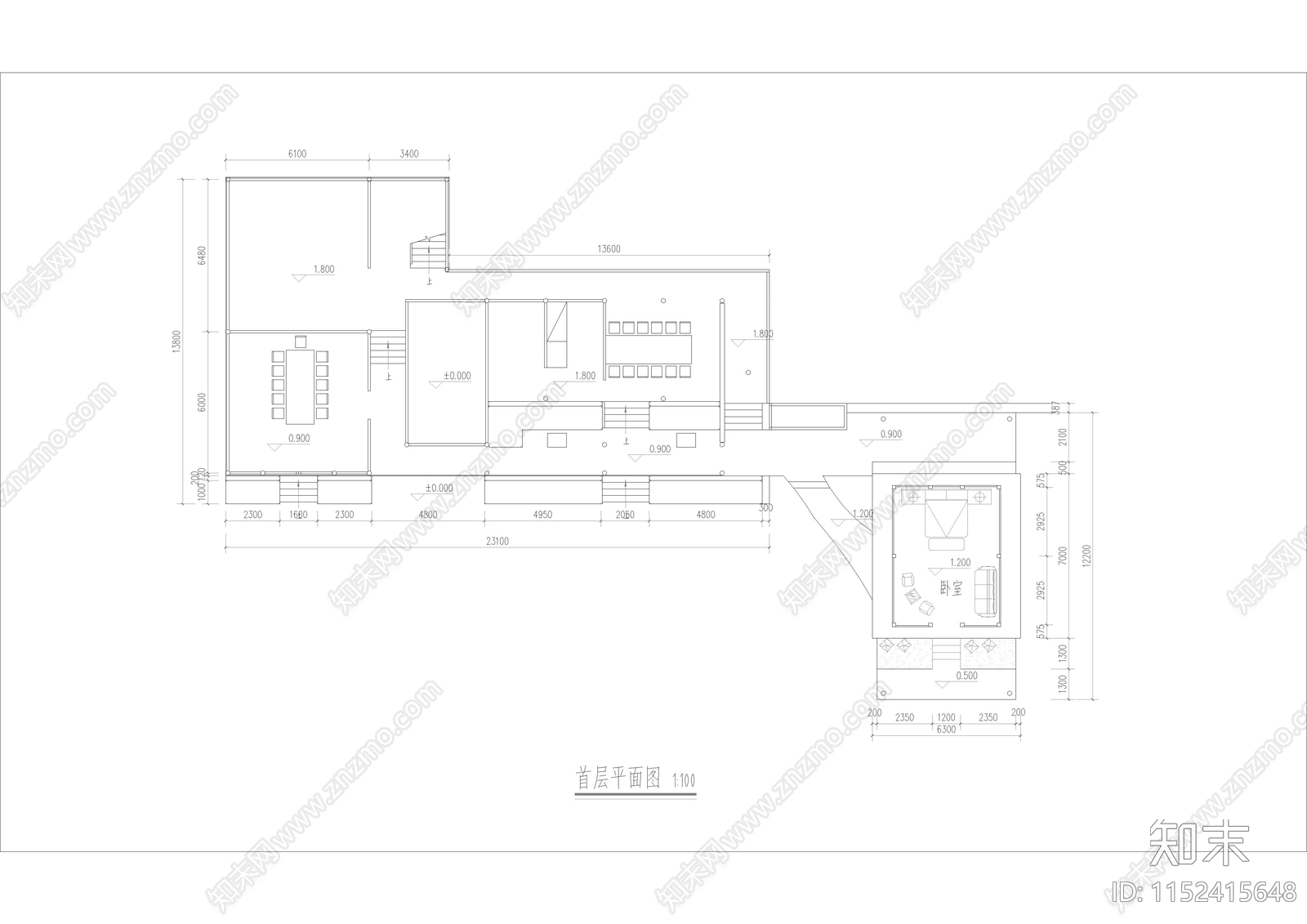 帐篷酒店建筑施工图下载【ID:1152415648】