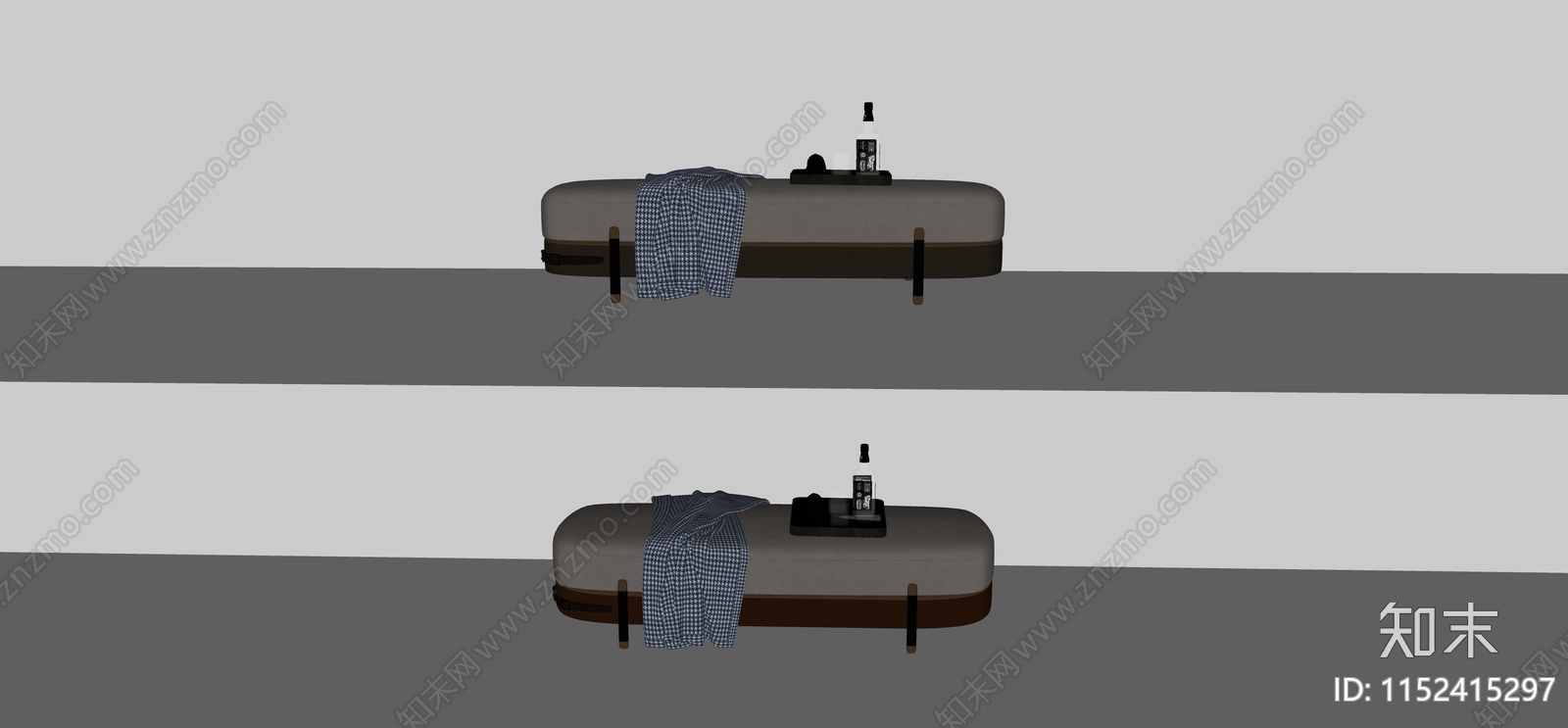 现代床尾凳SU模型下载【ID:1152415297】