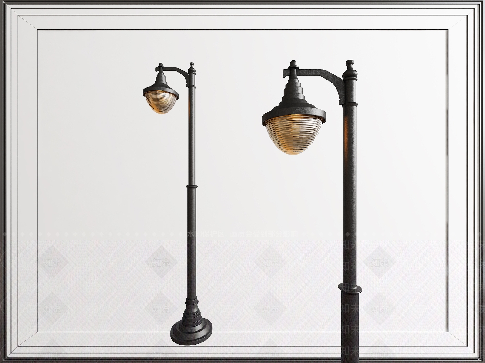 欧式户外庭院落地灯SU模型下载【ID:1152416803】