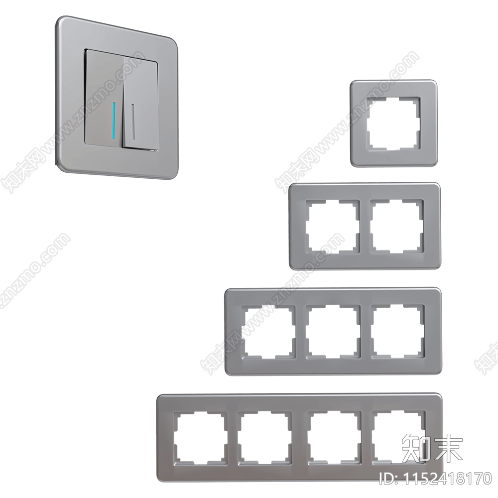 Werkel插座开关面板3D模型下载【ID:1152418170】