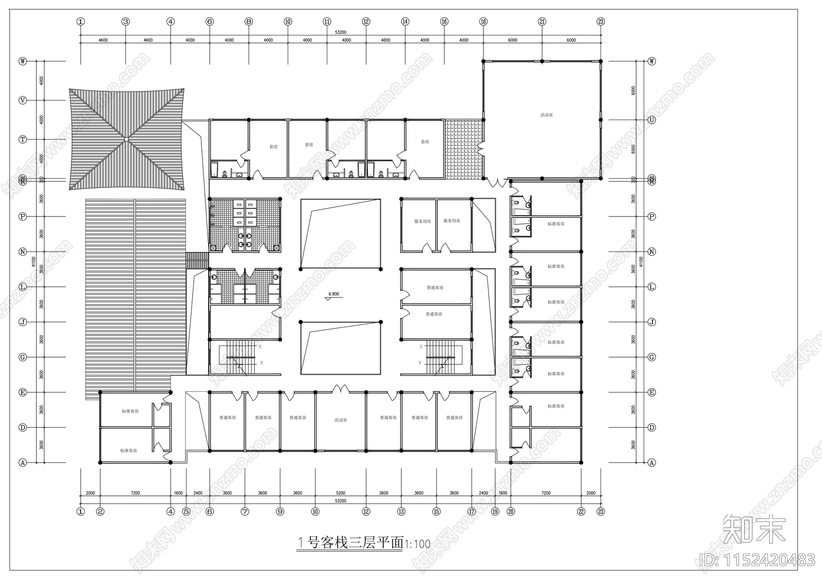 中式cad施工图下载【ID:1152420483】