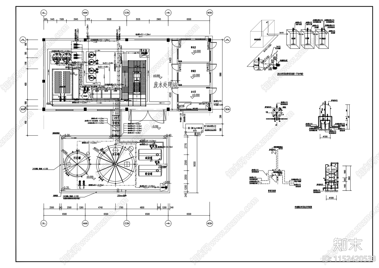 工业固体废物处置场建筑cad施工图下载【ID:1152420533】