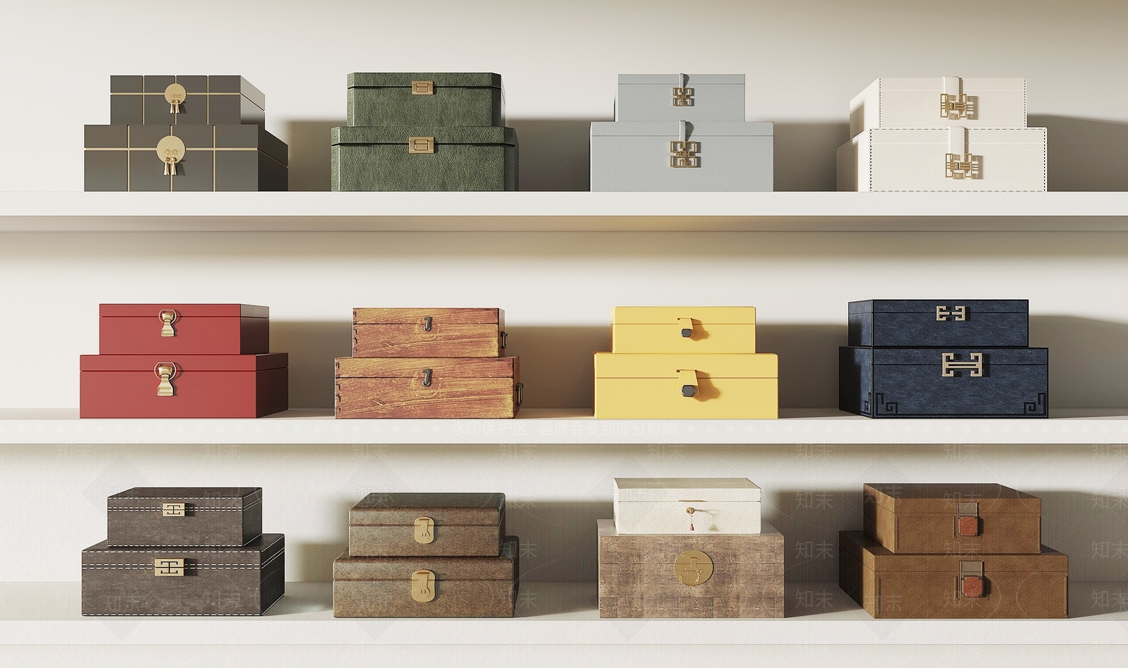 新中式节日礼盒3D模型下载【ID:1152421583】