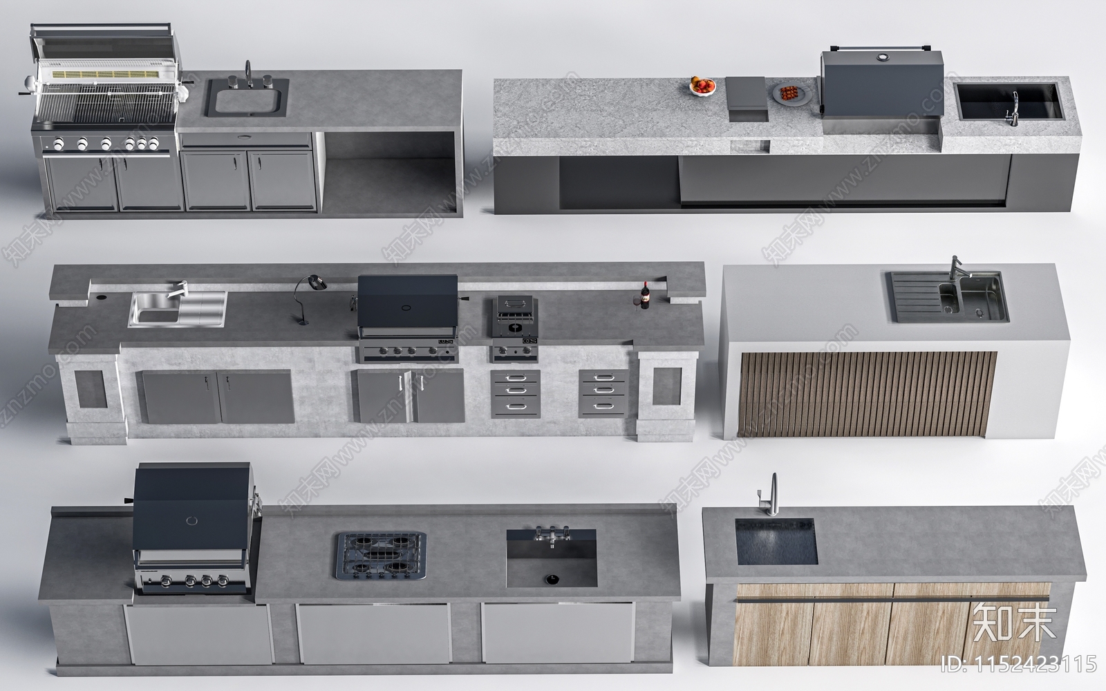 庭院烧烤台3D模型下载【ID:1152423115】