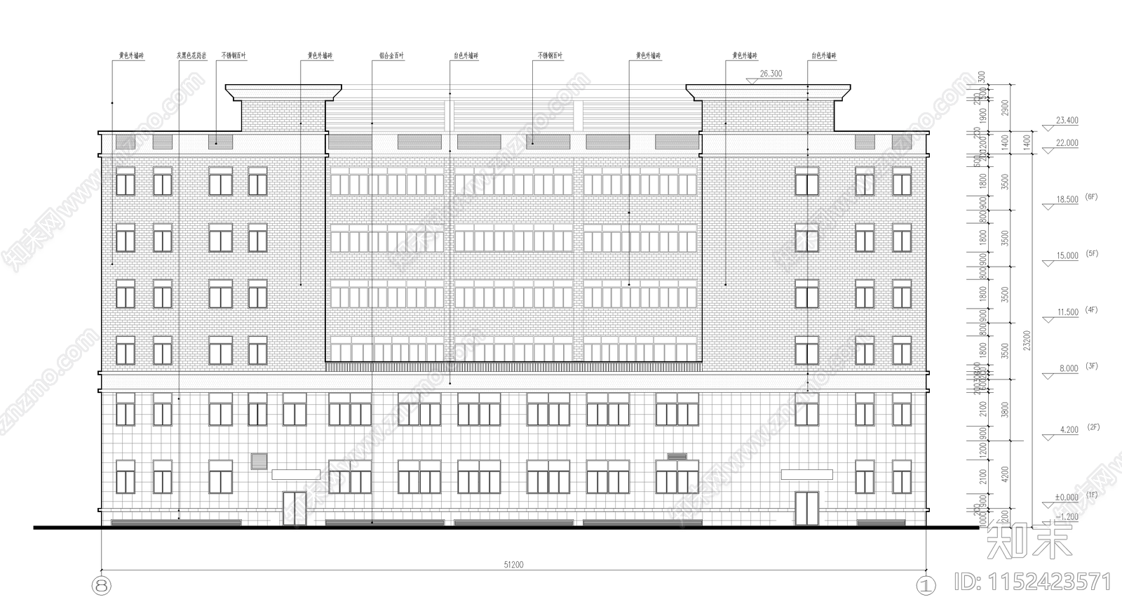 海监大队业务用房建筑cad施工图下载【ID:1152423571】