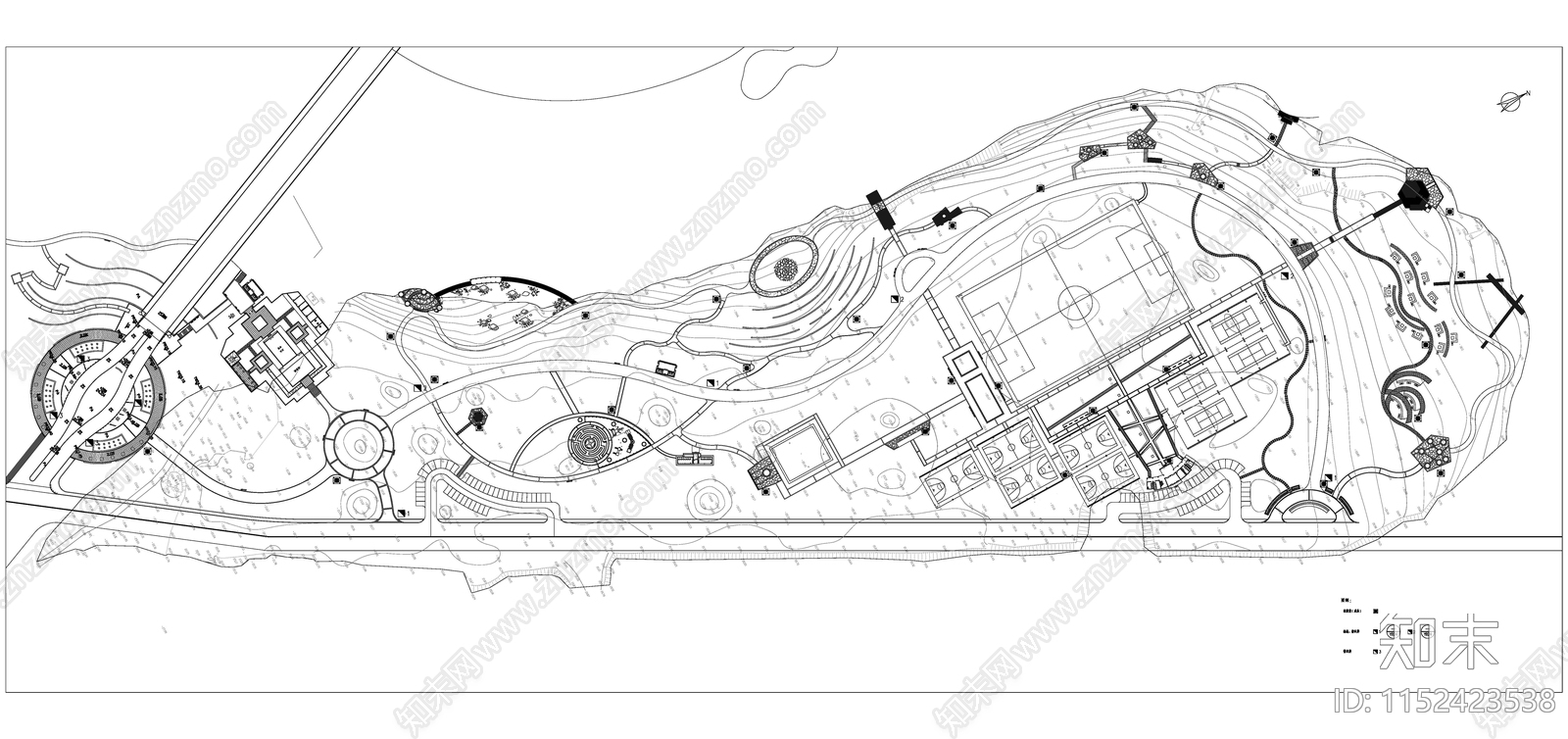 惠阳泗水湖滨公园cad施工图下载【ID:1152423538】