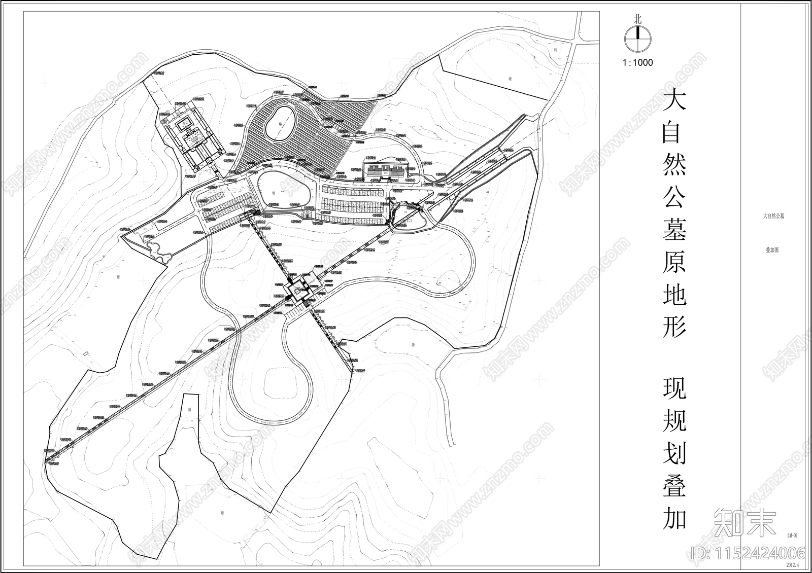 陵园设计某市公墓施工图下载【ID:1152424006】