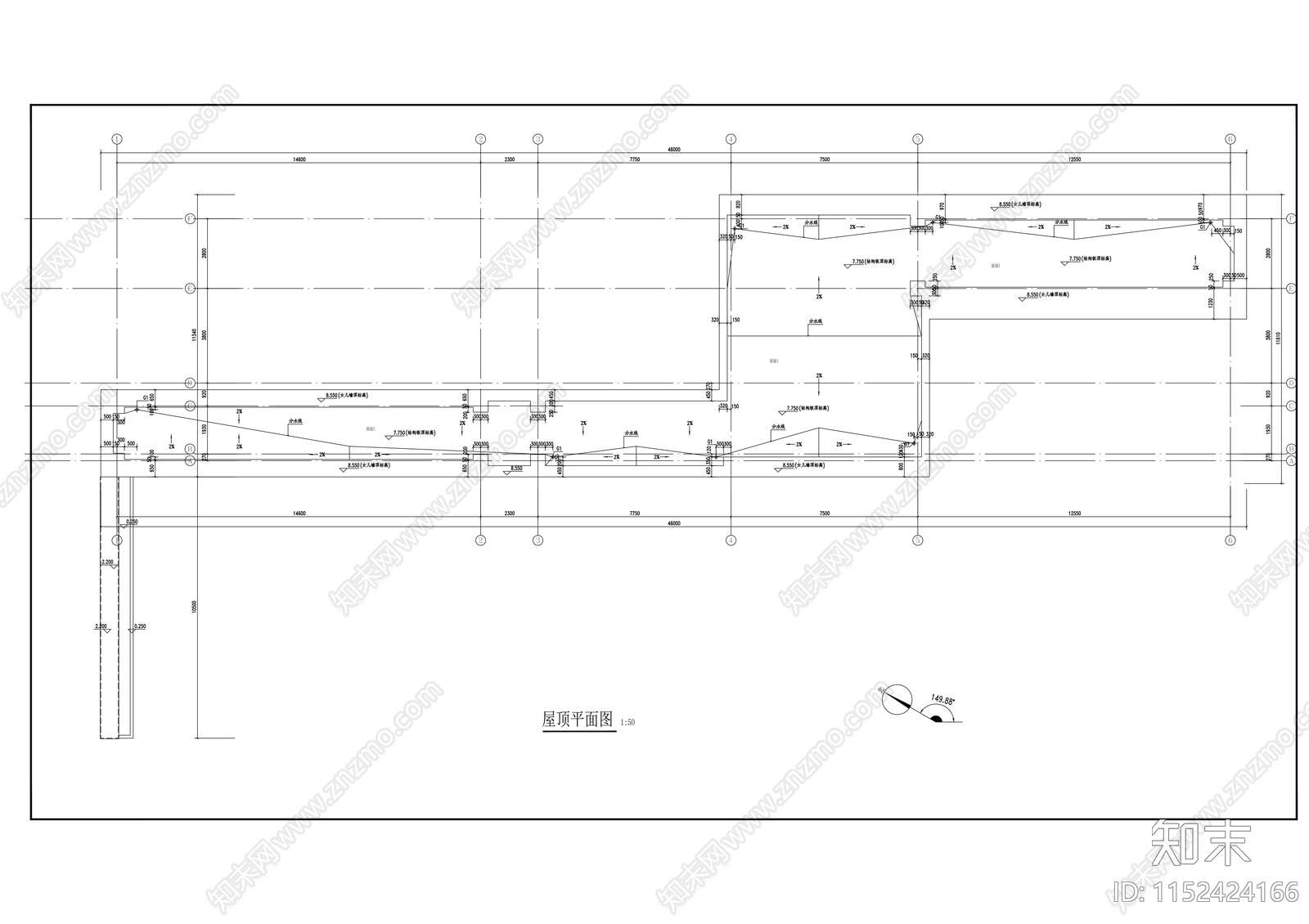 休息室建筑cad施工图下载【ID:1152424166】