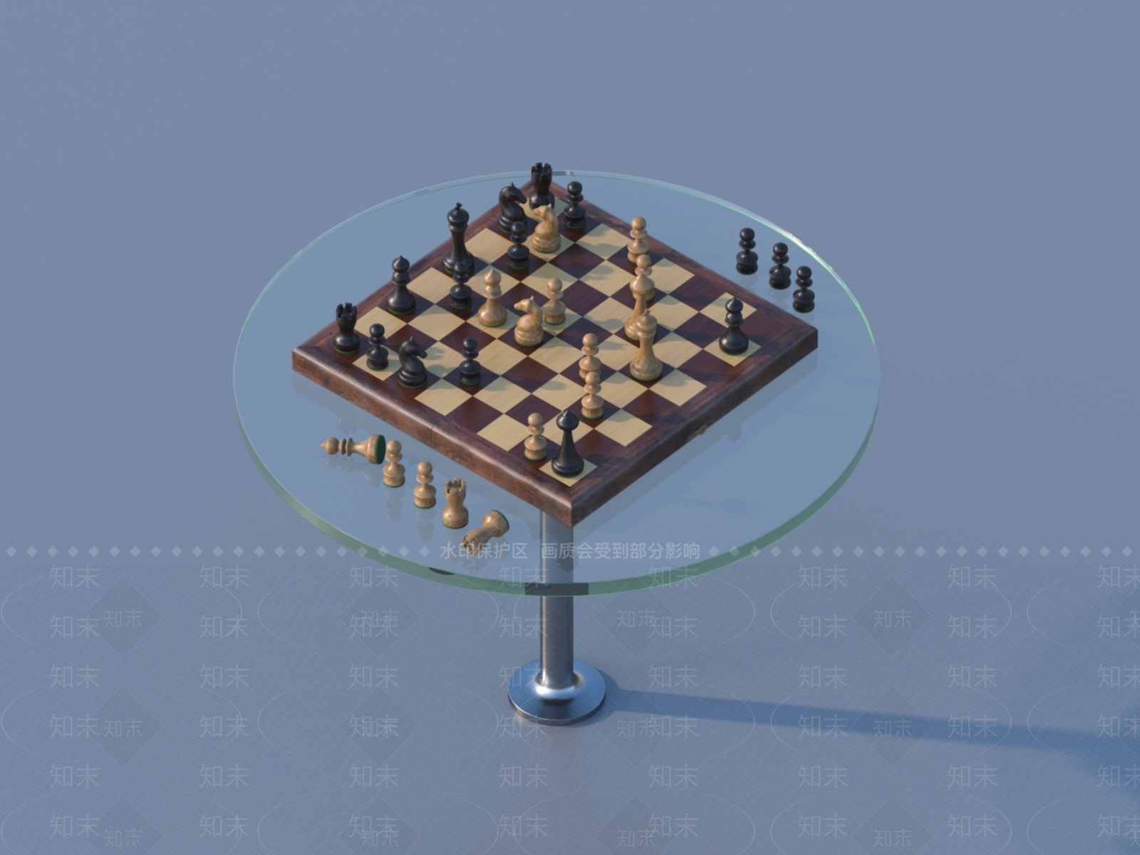 现代国际象棋工艺摆件3D模型下载【ID:1152424197】