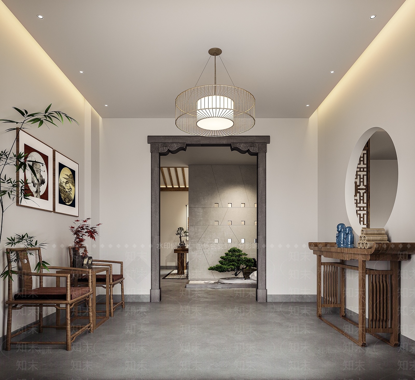 新中式茶叶店3D模型下载【ID:1152424203】
