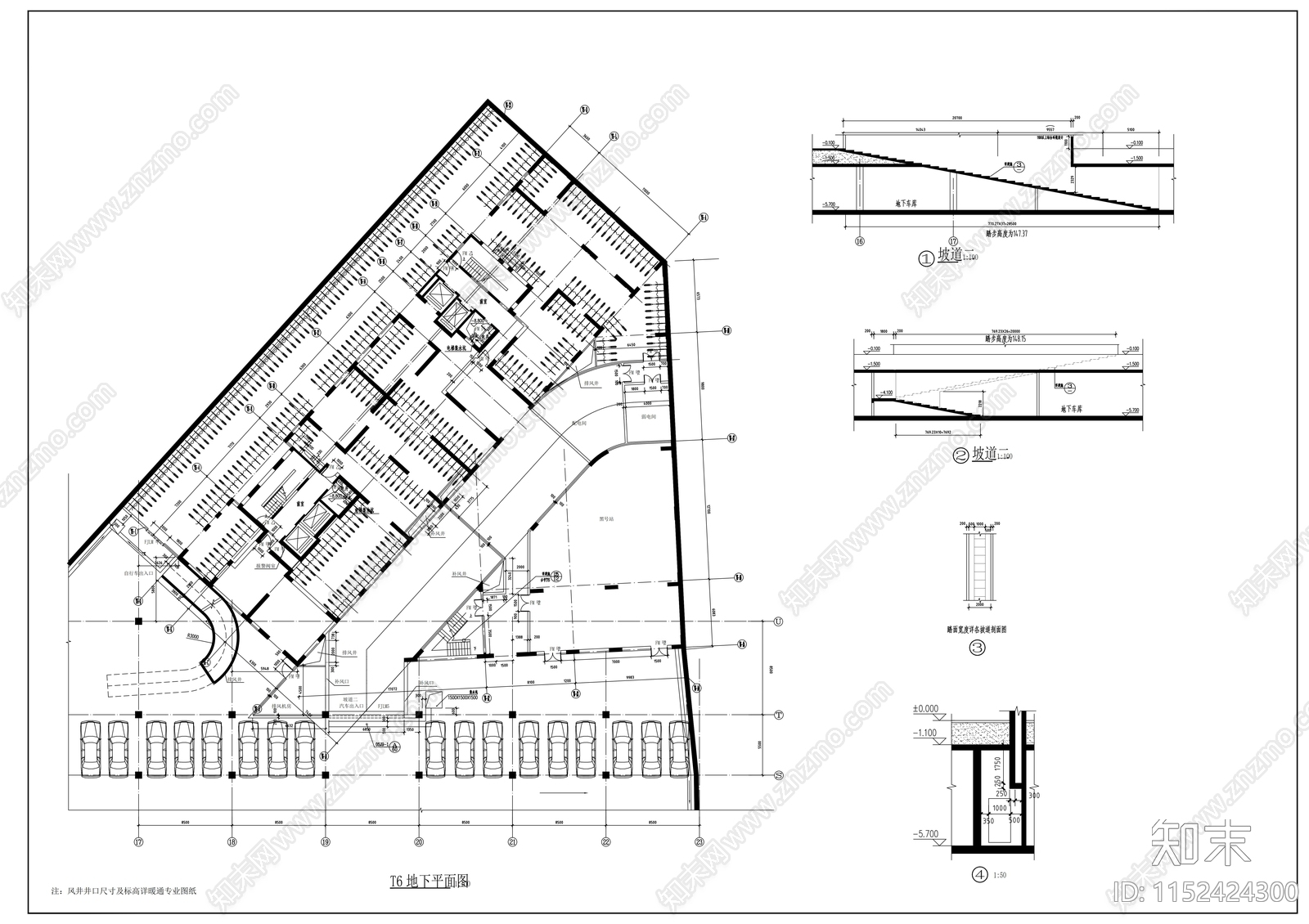某国际新城住宅地下人防建筑cad施工图下载【ID:1152424300】