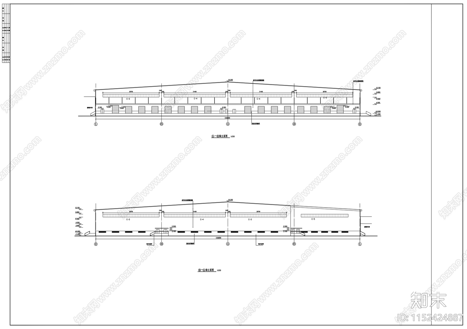 物流示范基地工程建筑cad施工图下载【ID:1152424887】