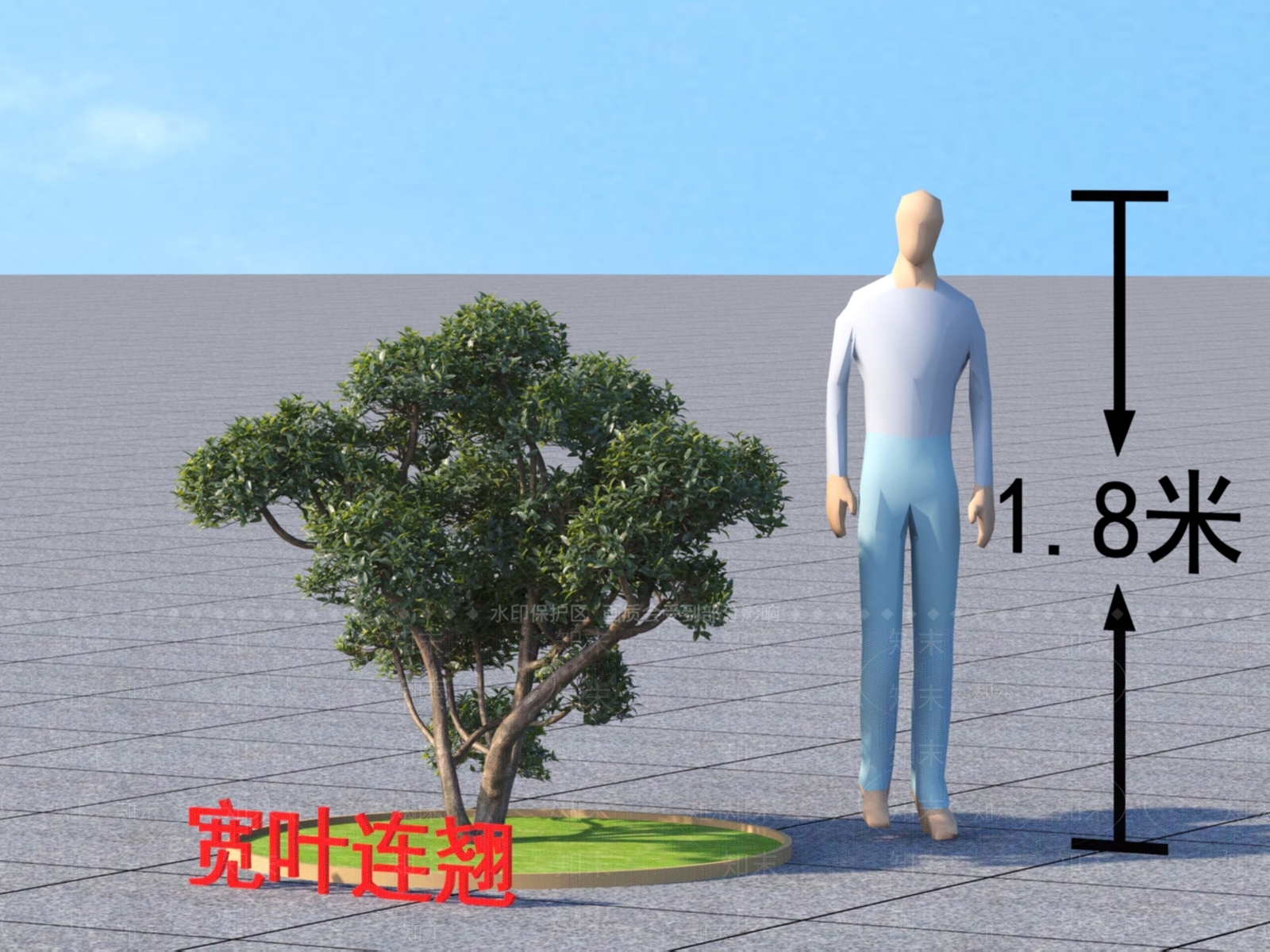 宽叶连翘3D模型下载【ID:1152425811】