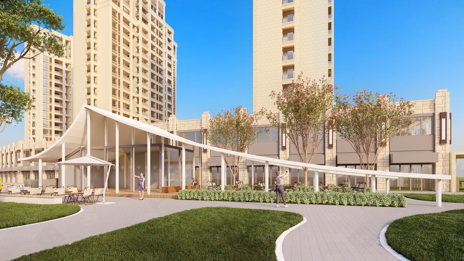 现代驿站建筑SU模型下载【ID:1152517598】