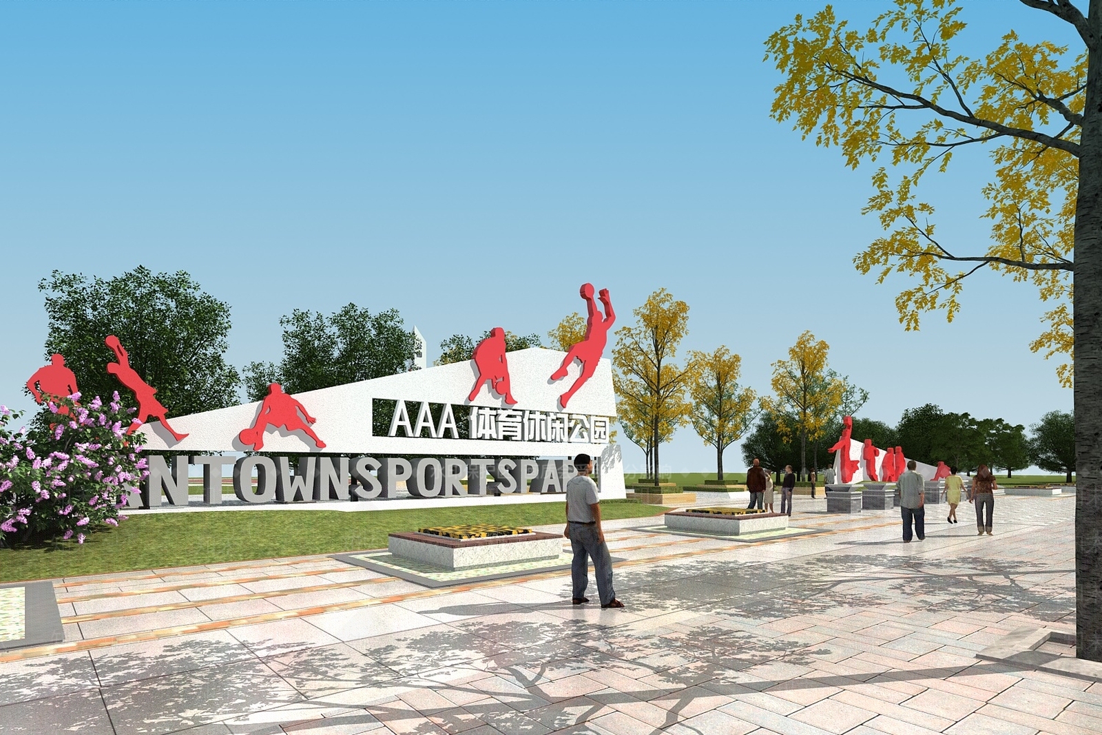 现代城市公园雕塑小品SU模型下载【ID:1152432516】