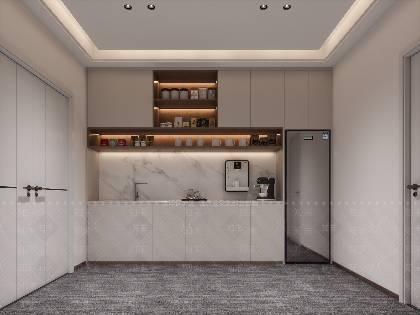 现代茶水间3D模型下载【ID:1152434520】