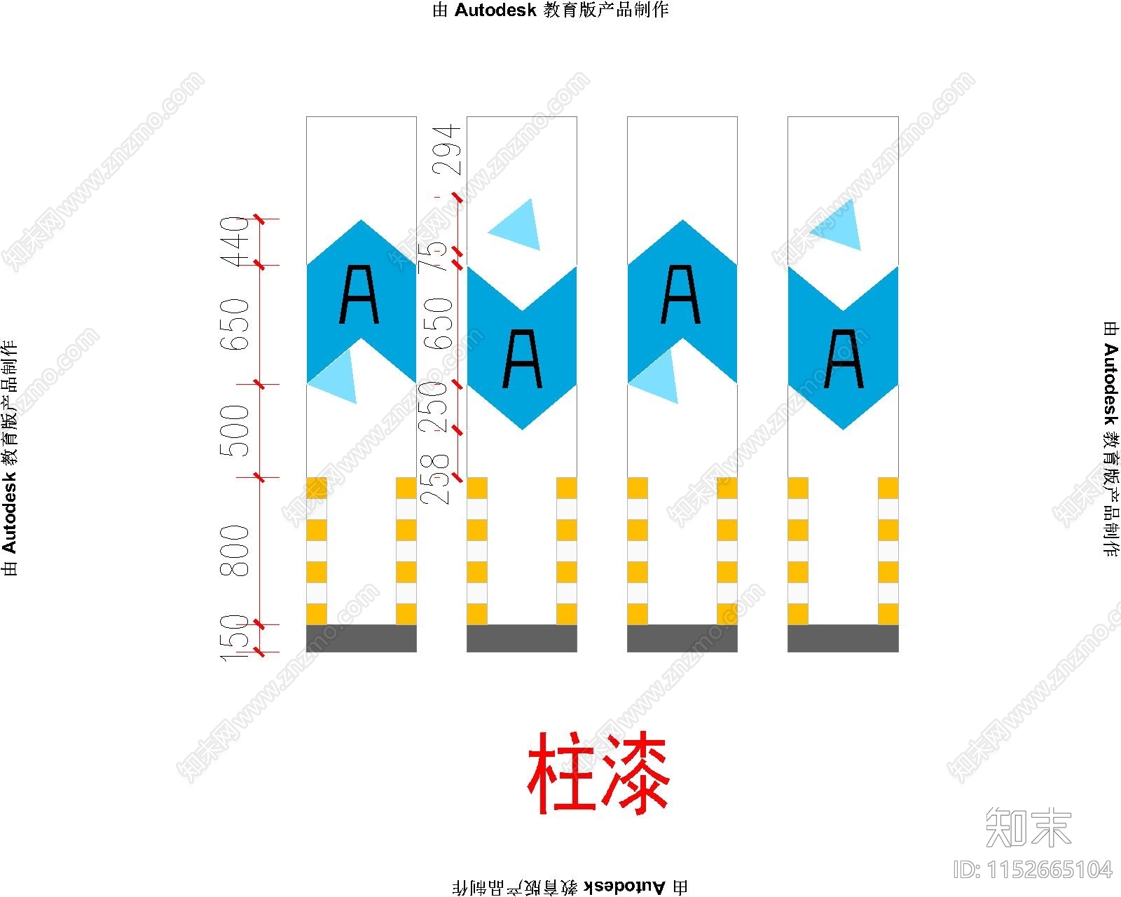 地下车库车位地坪涂装图cad施工图下载【ID:1152665104】