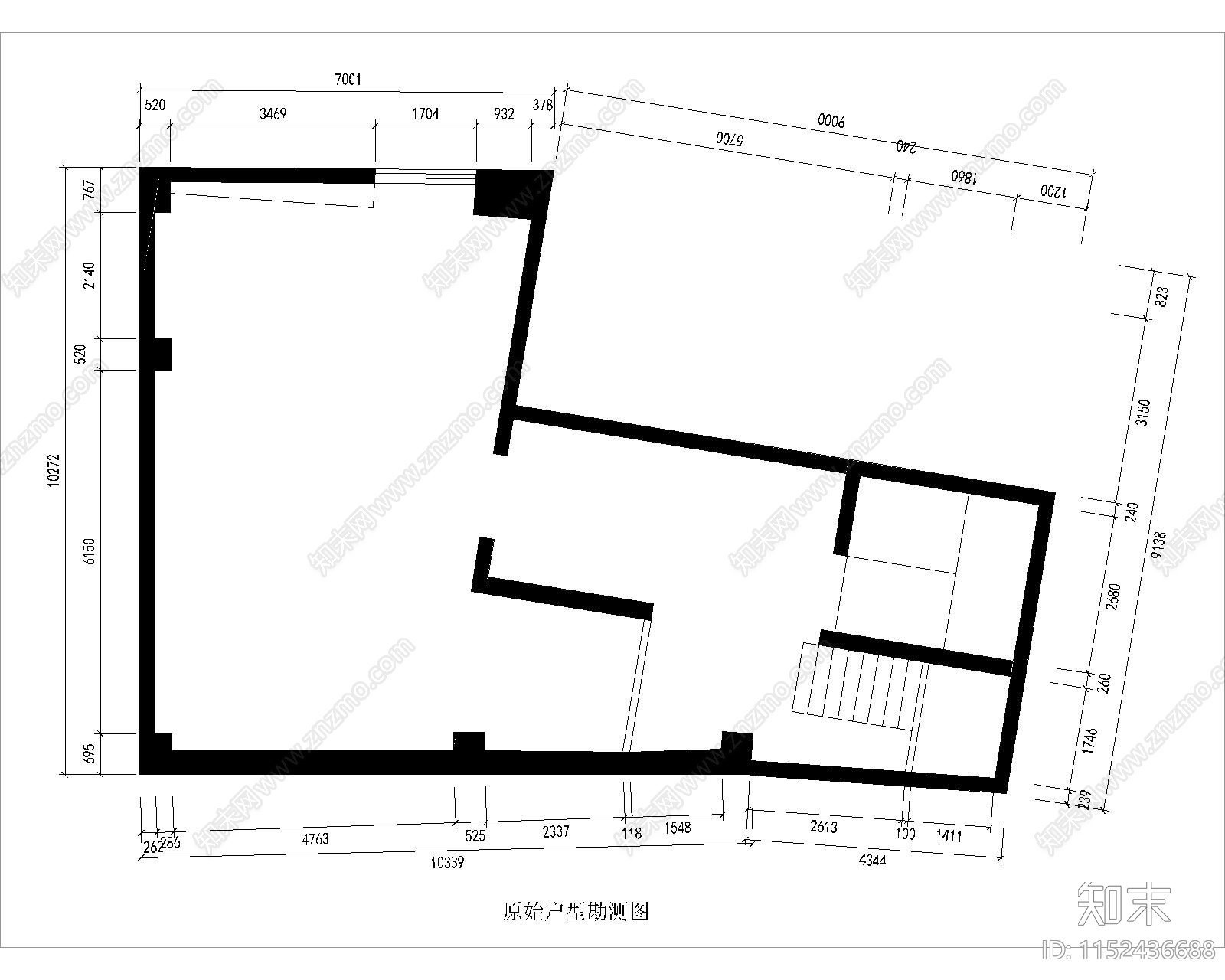 私人会所平面cad施工图下载【ID:1152436688】