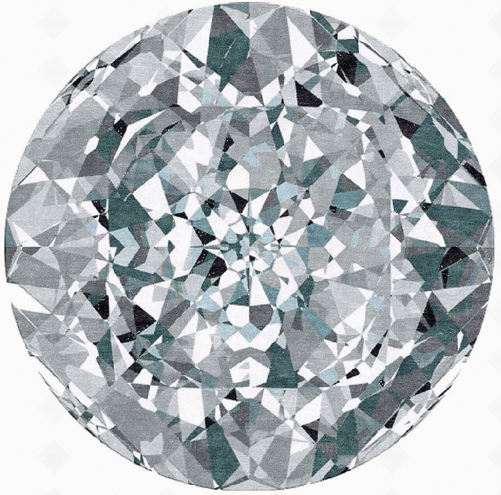 新中式绿灰色钻石切割纹理图案地毯贴图下载【ID:1152438255】