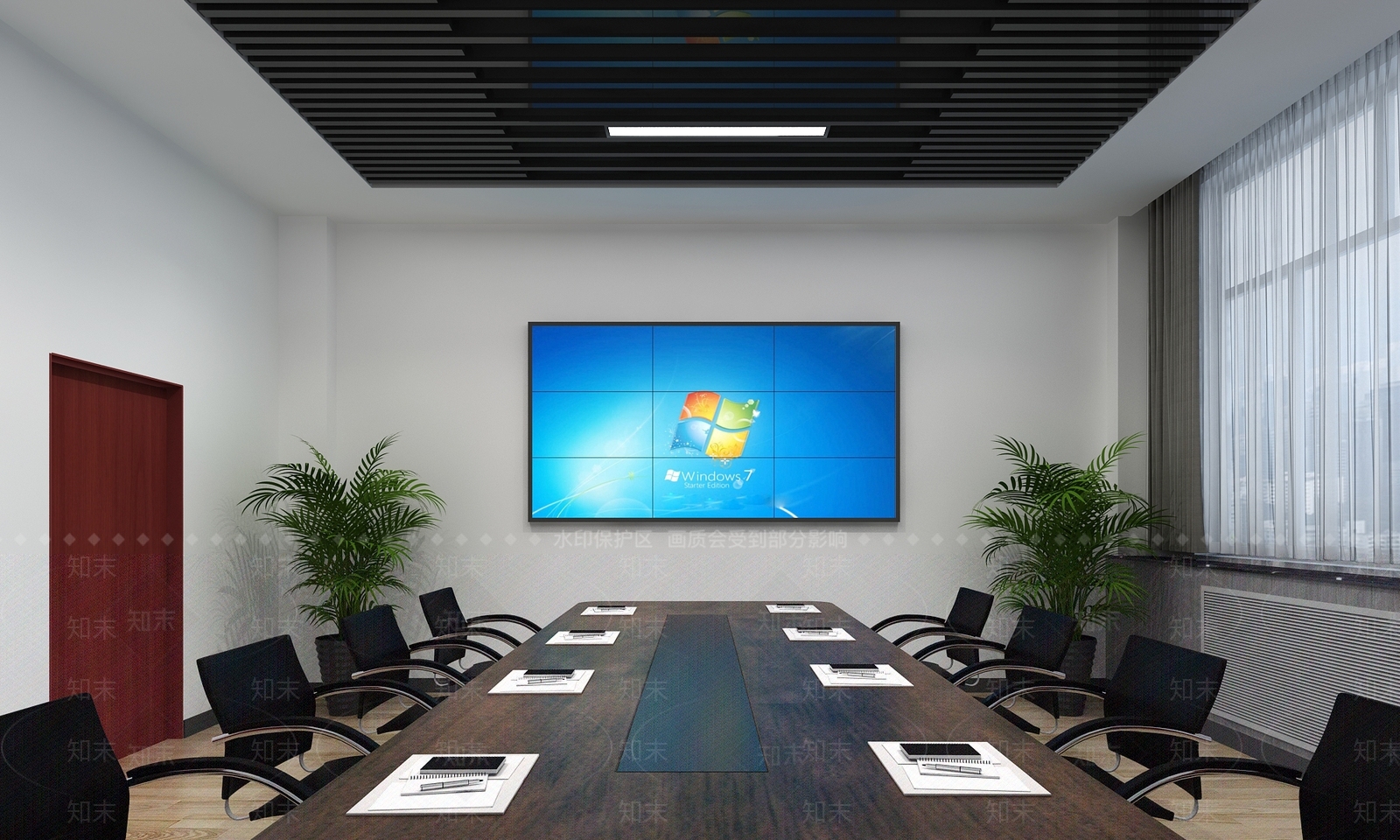 现代融媒体办公室3D模型下载【ID:1152439521】