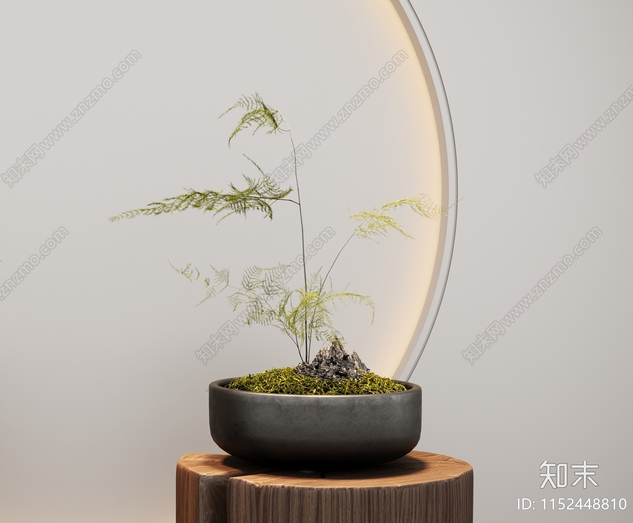 新中式盆景3D模型下载【ID:1152448810】