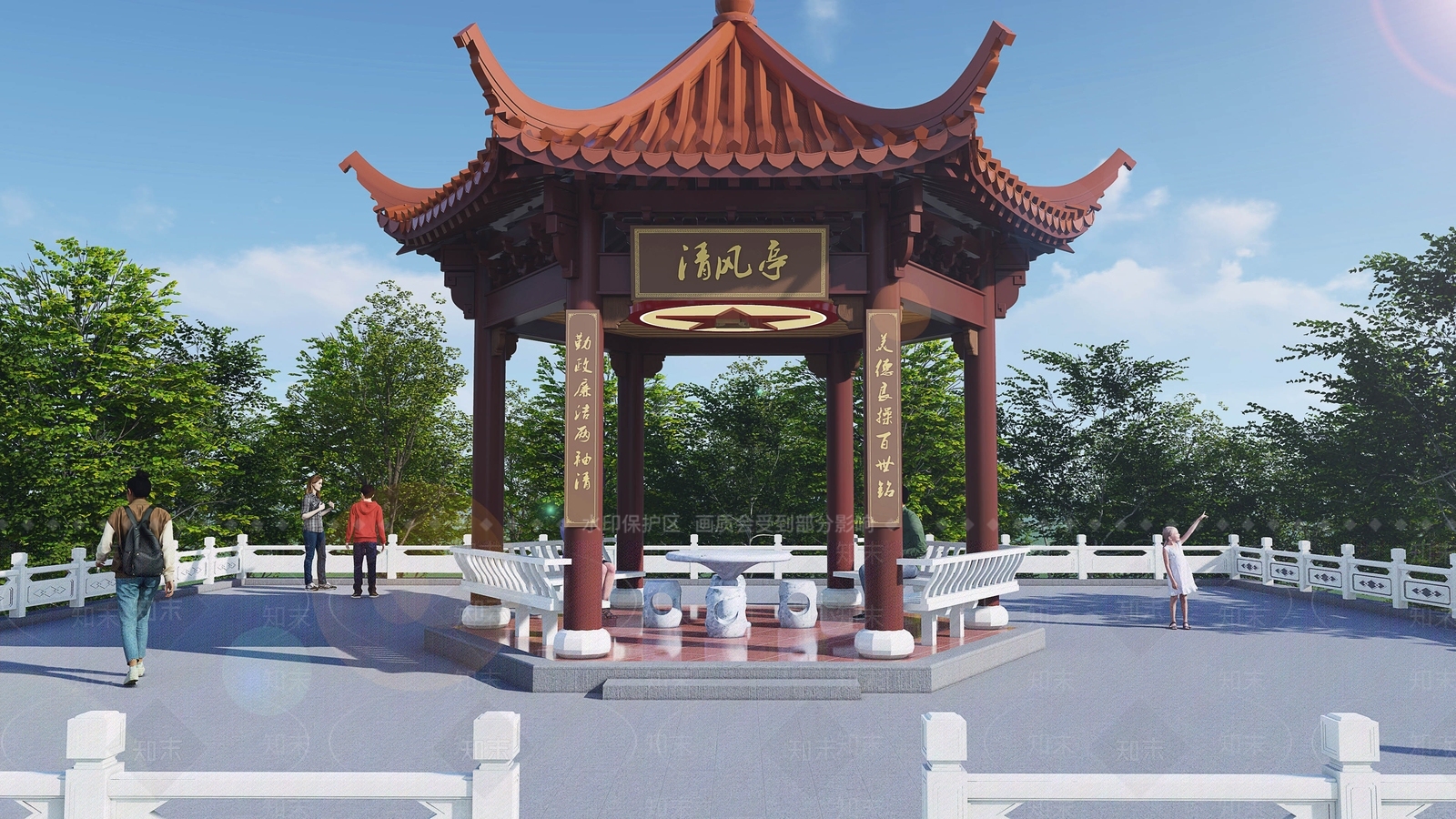 中式亭子SU模型下载【ID:1152452319】