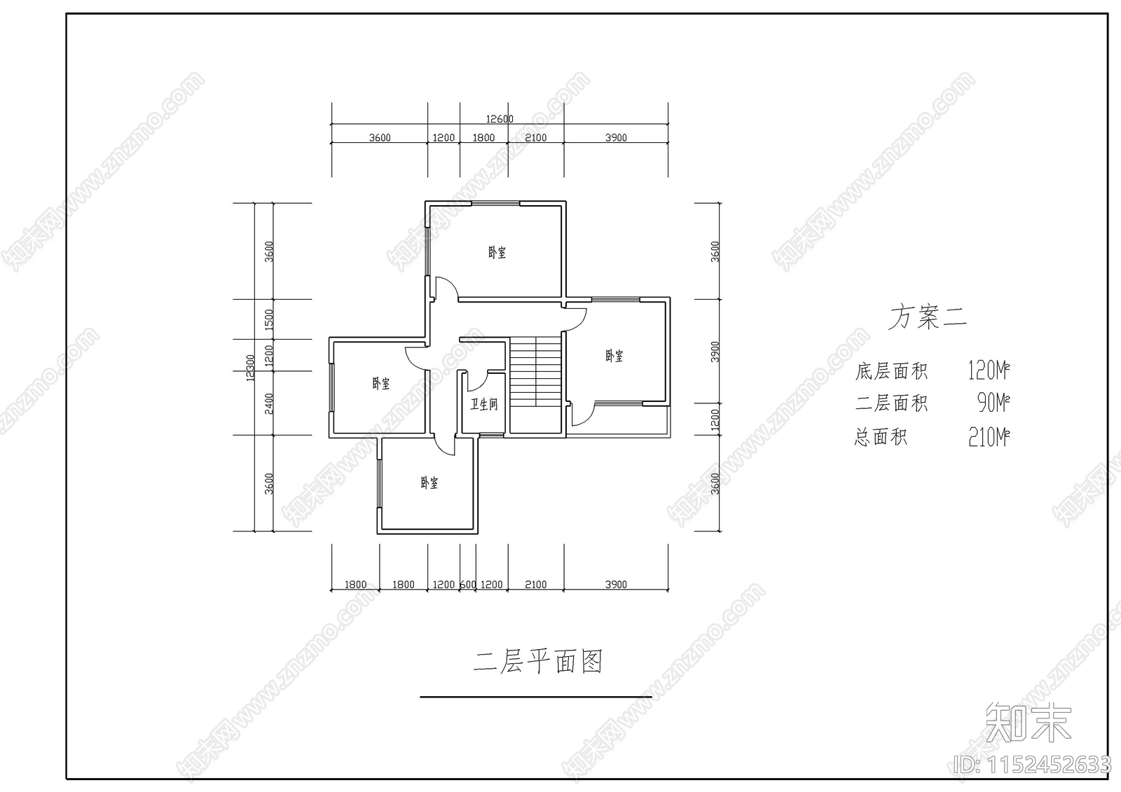 川南民居风格建筑平面图cad施工图下载【ID:1152452633】