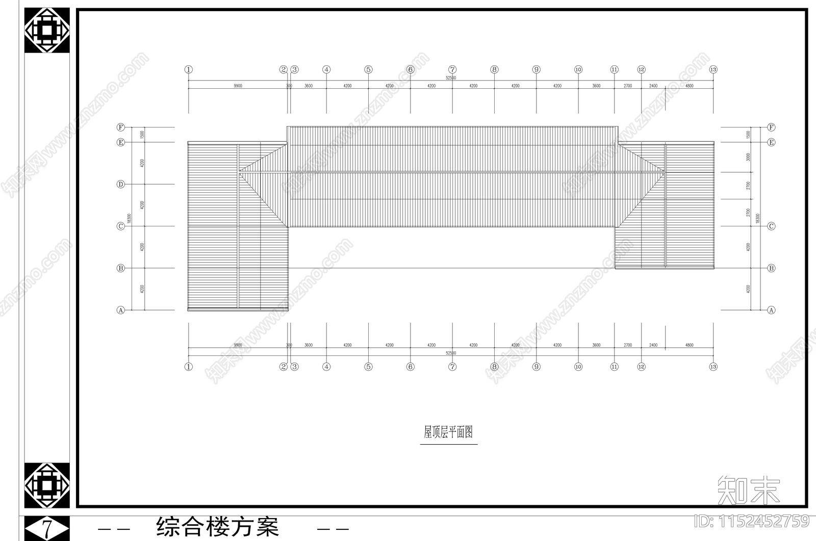 川南民居风格教学楼建筑cad施工图下载【ID:1152452759】