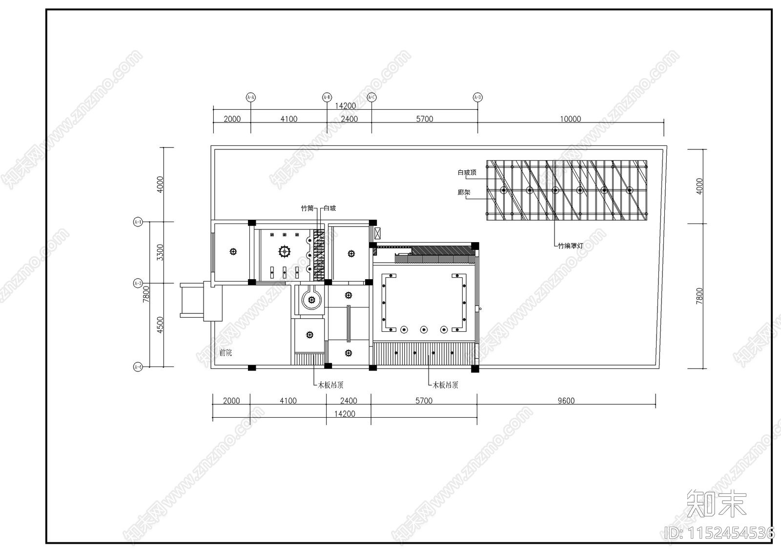 川西民居风格独栋别墅建筑cad施工图下载【ID:1152454536】