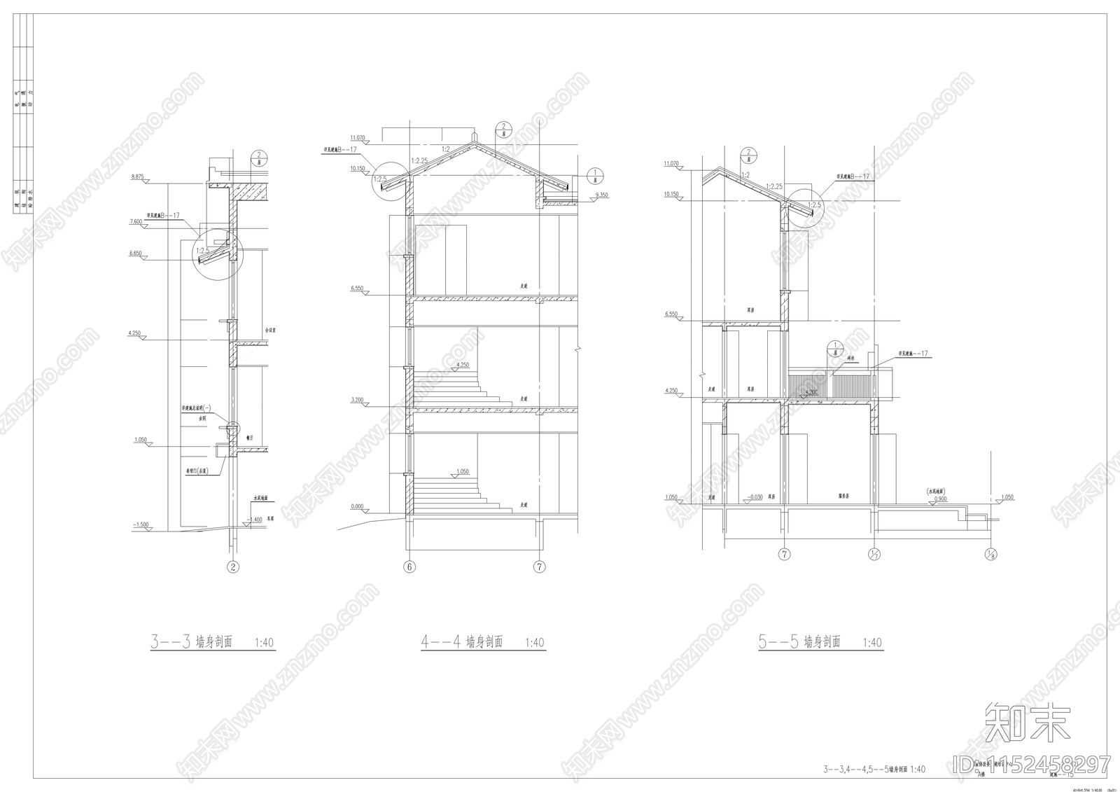 江南民居建筑cad施工图下载【ID:1152458297】