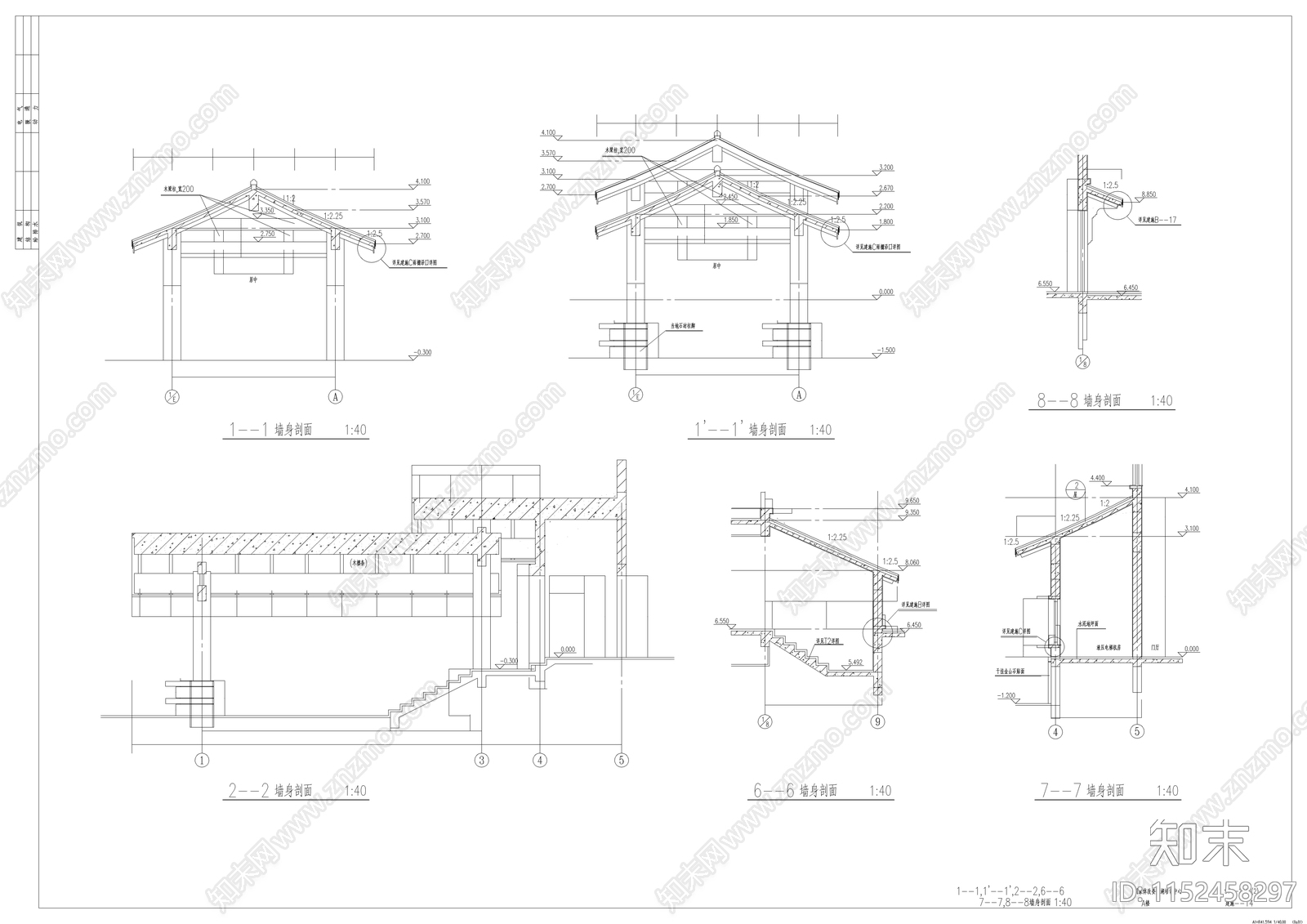 江南民居建筑cad施工图下载【ID:1152458297】