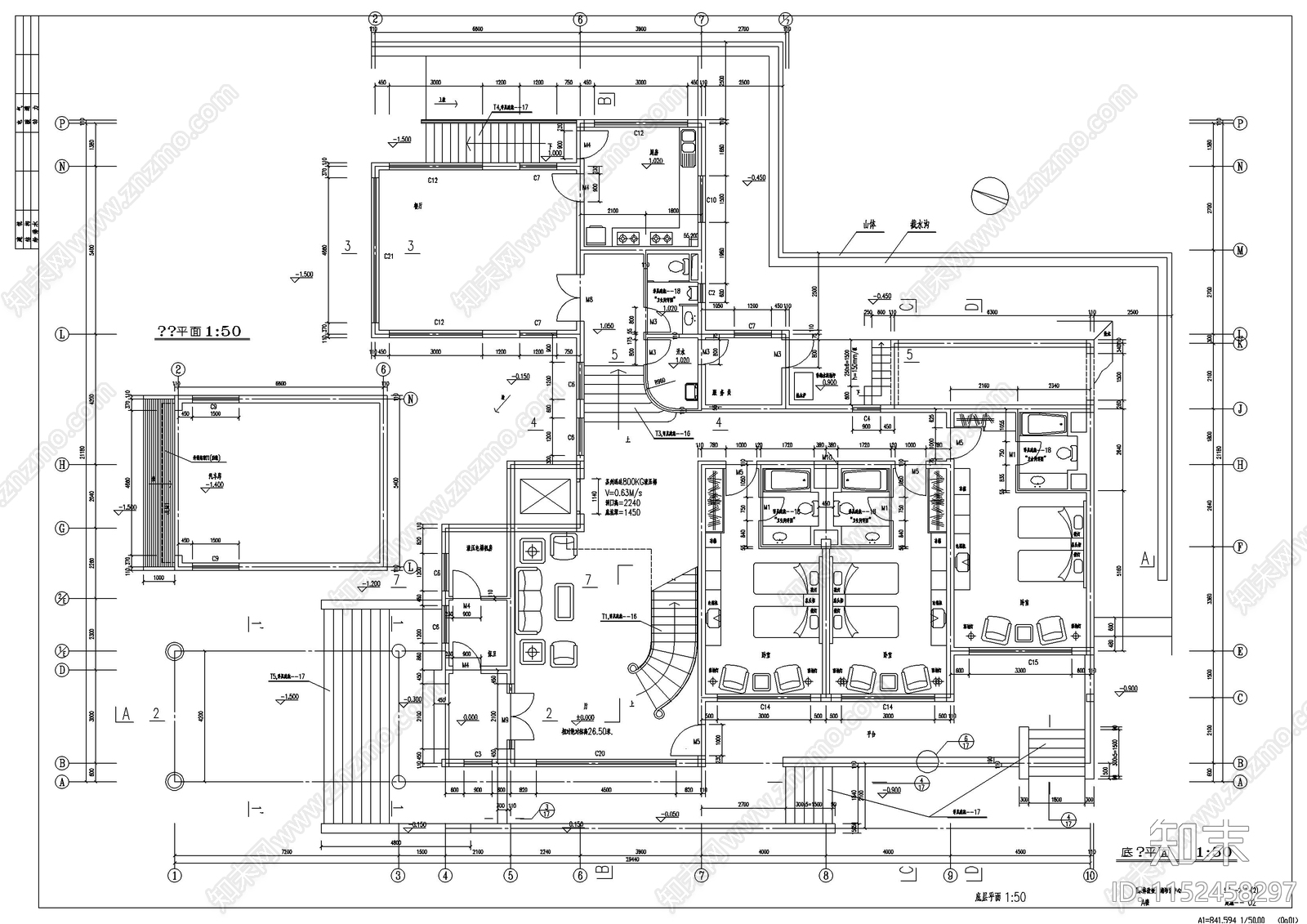 江南民居建筑cad施工图下载【ID:1152458297】