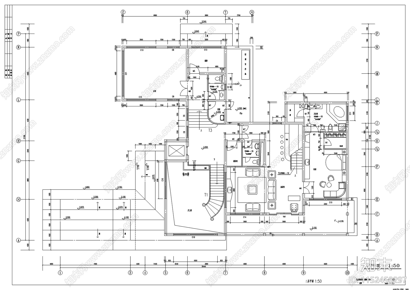 江南民居建筑cad施工图下载【ID:1152458297】