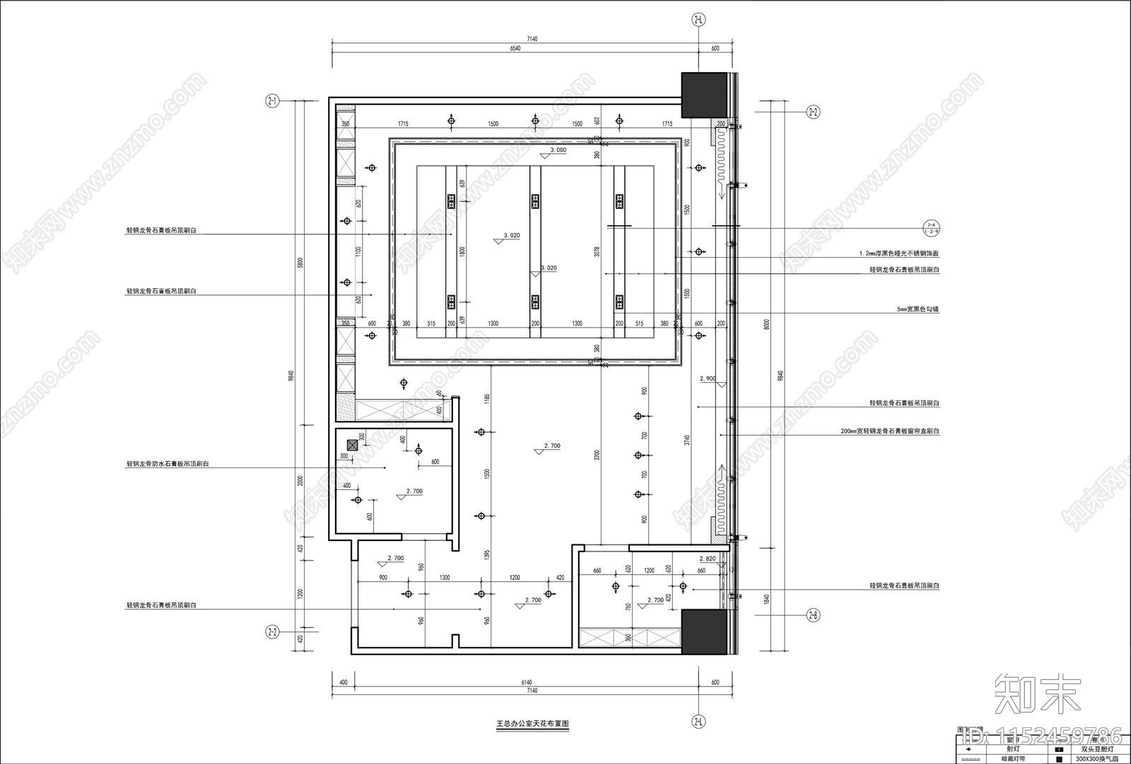 现代总经理办公室茶水间卫生间施工图下载【ID:1152459786】