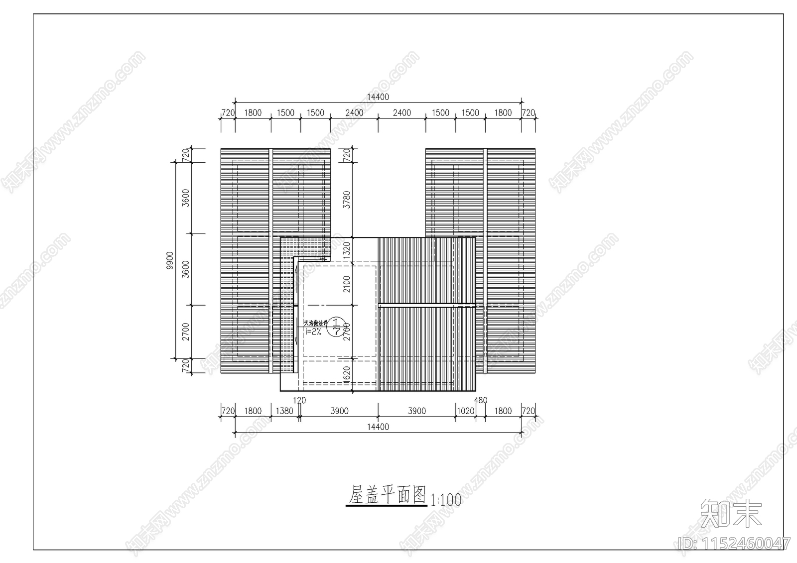 三套李白故居风景区仿唐民居建筑cad施工图下载【ID:1152460047】